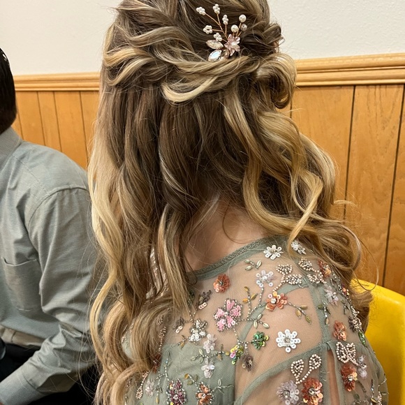 Needle and Thread Green Sparkle Dress - Picture 4 of 5